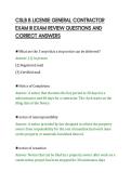 CSLB B LICENSE GENERAL CONTRACTOR&NewLine;EXAM III EXAM REVIEW QUESTIONS AND&NewLine;CORRECT ANSWERS