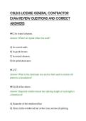 CSLB B LICENSE GENERAL CONTRACTOR&NewLine;EXAM REVIEW QUESTIONS AND CORRECT&NewLine;ANSWERS&NewLine;