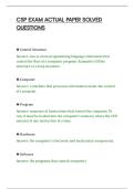 CSP EXAM ACTUAL PAPER SOLVED&NewLine;QUESTIONS&NewLine;