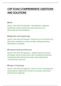 CSP EXAM COMPREHENSIVE QUESTIONS&NewLine;AND SOLUTIONS