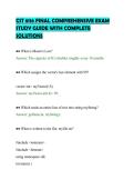 CST 8116 FINAL COMPREHENSIVE EXAM&NewLine;STUDY GUIDE WITH COMPLETE&NewLine;SOLUTIONS