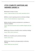 CTCD COMPLETE QUESTIONS AND&NewLine;ANSWERS GRADED A&plus;