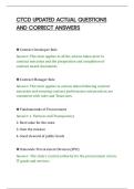 CTCD UPDATED ACTUAL QUESTIONS&NewLine;AND CORRECT ANSWERS&NewLine;