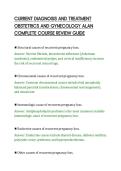 CURRENT DIAGNOSIS AND TREATMENT&NewLine;OBSTETRICS AND GYNECOLOGY ALAN&NewLine;COMPLETE COURSE REVIEW GUIDE&NewLine;