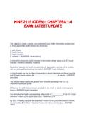 KINE 2115 &lpar;ODEN&rpar; &colon; CHAPTERS 1-4 EXAM LATEST UPDATE
