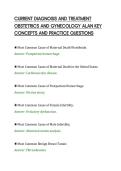 CURRENT DIAGNOSIS AND TREATMENT&NewLine;OBSTETRICS AND GYNECOLOGY ALAN KEY&NewLine;CONCEPTS AND PRACTICE QUESTIONS&NewLine;