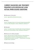 CURRENT DIAGNOSIS AND TREATMENT&NewLine;PEDIATRICS 24TH EDITION HAY LEVIN&NewLine;ACTUAL PAPER SOLVED QUESTIONS