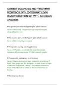 CURRENT DIAGNOSIS AND TREATMENT&NewLine;PEDIATRICS 24TH EDITION HAY LEVIN&NewLine;REVIEW QUESTION SET WITH ACCURATE&NewLine;ANSWERS&NewLine;