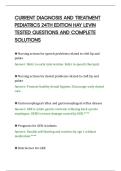 CURRENT DIAGNOSIS AND TREATMENT&NewLine;PEDIATRICS 24TH EDITION HAY LEVIN&NewLine;TESTED QUESTIONS AND COMPLETE&NewLine;SOLUTIONS&NewLine;