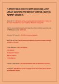FLORIDA PUBLIC ADJUSTER STATE EXAM 2026 LATEST&NewLine;UPDATE QUESTONS AND CORRECT VERIFIED ANSWERS&NewLine;ALREADY GRADED A&plus;