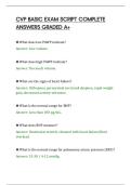 CVP BASIC EXAM SCRIPT COMPLETE&NewLine;ANSWERS GRADED A&plus;
