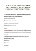 NURS 5220 COMPREHENSIVE EXAM&NewLine;PREP QUESTIONS WITH CORRECT&NewLine;VERIFIED ANSWERS &vert; GURANTEED A&plus;