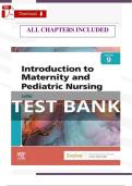 Test Bank for Introduction to Maternity and Pediatric Nursing&comma; 9th Edition by Leifer &vert; Complete Chapters 1&ndash;34 &vert; Questions & Answers with Rationales &vert; Latest