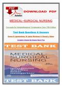 Medical-Surgical Nursing&colon; Concepts For Interprofessional Collaborative Care 10th Edition Test Bank Questions & Answers &vert; Donna D&period; Ignatavicius&comma; M&period; Linda Workman & Cheryl L&period; Rebar