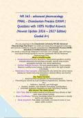 NR 565 - advanced pharmacology FINAL - Chamberlain Practice EXAM &vert; Questions with 100&percnt; Verified Answers &lpar;Newest Update 2026 &ndash; 2027 Edition&rpar; Graded A&plus;&rpar;&NewLine;