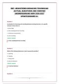 RBT -REGISTERED BEHAVIOR TECHNICIAN &vert;ACTUAL QUESTIONS AND VERIFIED ANSWERS&vert;BRAND NEW 2026-2027 UPDATE&vert;GRADED A&plus;