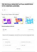 TED 105 EXAM 2026&sol;2027 ACTUAL QUESTIONS WITH VERIFIED ANSWERS&period;