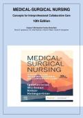 Test Bank&colon; Medical-Surgical Nursing 10th Edition Ignatavicius Workman Rebar &lpar;Complete Chapters&rpar;