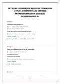 RBT EXAM -REGISTERED BEHAVIOR TECHNICIAN &vert;ACTUAL QUESTIONS AND VERIFIED ANSWERS&vert;BRAND NEW 2026-2027 UPDATE&vert;GRADED A&plus;