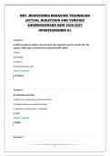 RBT -REGISTERED BEHAVIOR TECHNICIAN &vert;ACTUAL QUESTIONS AND VERIFIED ANSWERS&vert;BRAND NEW 2026-2027 UPDATE&vert;GRADED A&plus;