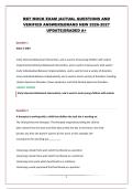 RBT EXAM PACKAGE &vert;QUESTIONS AND ANSWERS&vert;BRAND NEW 2026-2027 UPDATE