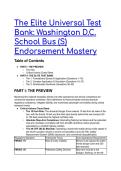 2026&sol;2027 S-Tier Washington D&period;C&period; CDL School Bus &lpar;S&rpar; Endorsement Test Bank &lpar;Elite Questions & Rationales&rpar;