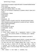 NUR 257 Exam 3 Practice Questions and Answers 2026 &vert; Nursing Study Guide PDF