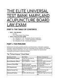 THE ELITE UNIVERSAL TEST BANK&colon; Maryland Acupuncture Board Law Exam 2026&sol;2027 &lpar;Q&A &plus; Full Rationales&rpar;