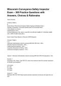 Wisconsin Conveyance Safety Inspector Exam &ndash; 300 Practice Questions with Answers&comma; Choices & Rationales&period;pdf&NewLine;&NewLine;