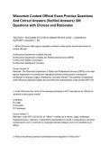 Wisconsin Contest Official Exam Practice Questions And Correct Answers &lpar;Verified Answers&rpar; 300 Questions with Choices and Rationales&period;pdf&NewLine;&NewLine;