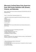 Wisconsin Confined Space Entry Supervisor Exam 300 Practice Questions with Answers&comma; Choices&comma; and Rationales&period;pdf&NewLine;&NewLine;