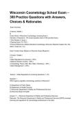 Wisconsin Cosmetology School Exam &ndash; 300 Practice Questions with Answers&comma; Choices & Rationales&period;pdf&NewLine;&NewLine;
