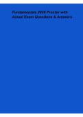 Fundamentals 2026 Proctor Exam Study Guide & Practice Questions with Answers &vert; Exam Review
