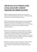 ARIZONA REAL ESTATE BUNDLED EXAMS ACTUAL EXAM SCRIPT COMPLETE&period;pdf&NewLine;&NewLine;