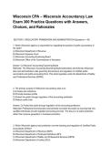 Wisconsin CPA &ndash; Wisconsin Accountancy Law Exam 300 Practice Questions with Answers&comma; Choices&comma; and Rationales &lpar;1&rpar;&period;pdf&NewLine;&NewLine;