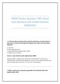 HEENT Practice Questions&colon; 310&plus; Solved Exam Q&As with Verified Solutions &lpar;2026&sol;2027&rpar;