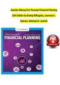 Personal Financial Planning &lpar;15th Edition&rpar; &mdash; Solution Manual & Instructor's Resource