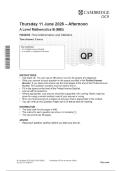OCR A Level Mathematics B Paper 2 &lpar;MEI&rpar;&NewLine;&lpar; H640&sol;02 &rpar; Pure Mathematics and Statistics&NewLine;Question paper June 2026