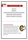 NU 170 Exam 1 Tested Questions with Rationales &ndash; Maternal-Child Nursing &ndash; Galen College of Nursing&NewLine;&NewLine;