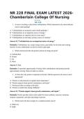 NR 228 FINAL EXAM LATEST 2026- Chamberlain College Of Nursing