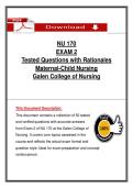 NU 170 Exam 2 Tested Questions with Rationales &ndash; Maternal-Child Nursing &ndash; Galen College of Nursing&NewLine;&NewLine;