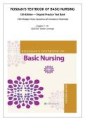  Test Bank&colon; Rosdahl's Textbook of Basic Nursing 13th Edition &lpar;Chapters 1-101 Complete&rpar;