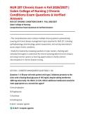 NUR 257 Chronic Exam 4 Fall 2026&sol;2027 &vert; Galen College of Nursing &vert; Chronic Conditions Exam Questions & Verified Answers