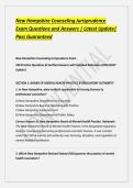 New Hampshire Counseling Jurisprudence Exam Questions and Answers&period;pdf