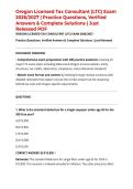 Oregon Licensed Tax Consultant &lpar;LTC&rpar; Exam 2026&sol;2027 &vert; Practice Questions&comma; Verified Answers & Complete Solutions &vert; Just Released PDF