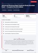  Advanced Pharmacology Graduate Study Question Bank 2026&sol;2027 &ndash; Questions and Answers &vert; 100&percnt; Verified &vert; Detailed Rationales &ndash; Pass Guaranteed &ndash; A&plus; Graded