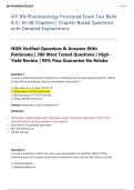 ATI RN Pharmacology Proctored Exam Test Bank 9&period;0 &vert; All 48 Chapters &vert; Chapter-Based Questions with Detailed Explanations  