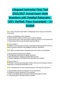 Lifeguard Instructor Final Test 2026&sol;2027 Actual Exam-Style Questions with Detailed Rationales &vert; 100&percnt; Verified &vert; Pass Guaranteed &ndash; A&plus; Graded
