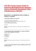 NUR 2811 Nursing Capstone Module 10 &NewLine;Exam Prep 100 Original Practice Questions&comma; &NewLine;Answers & Rationales International College &NewLine;of Health Sciences &vert; 2026&sol;2027