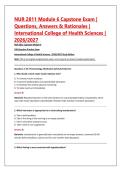 BUNDLE For   NUR 2811 Modules Capstone Exam Nursing Practice Questions&comma; Answers & Rationales